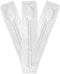 Medium Weight Wrapped-Plastic Disposable Long Shake Spoons, White, 100 pcs Value Pack