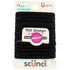 Scunci No-Damage Comfortable Black Hair Ties, Flat Design, 14-Pieces per Pack (3-Packs)