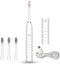 Sonic Electric Toothbrush Rechargeable for Adults & Children, 6 Modes, IPX7, 4 Replacement Brush Heads (White)