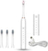 Sonic Electric Toothbrush Rechargeable for Adults & Children, 6 Modes, IPX7, 4 Replacement Brush Heads (White)