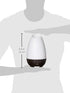 HealthSmart Essential Oil Diffuser, 500ML Tank, Cool Mist Humidifier, Aromatherapy, 7 LED Light Colors, White