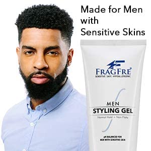 Men Hair Styling Gel - Fragrance Free 8 oz, pH Balanced for Sensitive Skin, Normal Hold for Normal Hair Styles