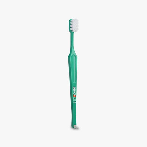 Paro M39 Toothbrush | Extra Sensitive Toothbrush with Medium Bristles and Exchangeable Inter Space F | 5 Rows, 39 Tufts | 6 Pack