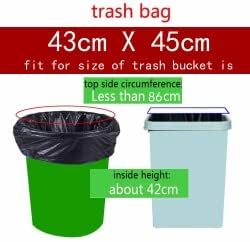 100pcs Black Disposable Clean Garbage Bags, Not Leak Bulk Plastic for Home Kitchen Office, Outdoor, Travel