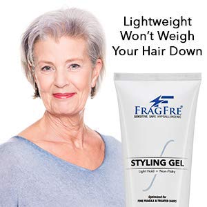 Light Hold Hair Gel Fragrance Free, 8 oz, Lightweight Styling Gel for Fine Fragile Hairs, Vegan Gluten Free