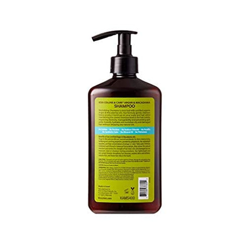 KISS Color & Care Shampoo for Dry and Damaged Natural Hair, Argan & Macadamia, 13.5 fl. oz
