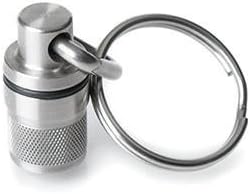 GUS Micro Pill Fob, Made in USA, Stainless Steel Keychain Pill Holder, Holds Two Emergency Aspirin