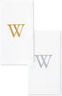 AMERICAN HOMESTEAD Disposable Hand Towels - Silver Monogrammed Guest Napkins - Linen-Feel
