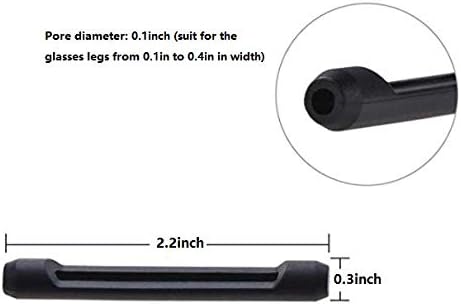 5 Pairs Black Soft Silicone Eyeglass Ear Cushions, Anti Slip Glasses Ear Hook Comfort Sport Ear Grips