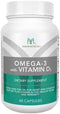 Mannatech Omega-3 with Vitamin D3 - Pure Fish Oil for Bone, Heart Health and Cognitive Support