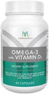 Mannatech Omega-3 with Vitamin D3 - Pure Fish Oil for Bone, Heart Health and Cognitive Support