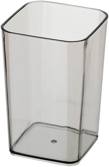 Namzi Light Grey Translucent Square Mouthwash Cups 2 Pcs,2.16 * 2.16 * 3.85inch,Reusable,Simple