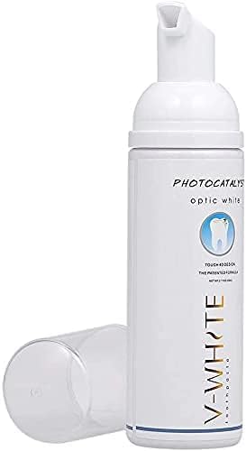 V-White Foam Teeth Whitening Toothpaste - Organic Toothpaste Fluoride Free, Alcohol Free,