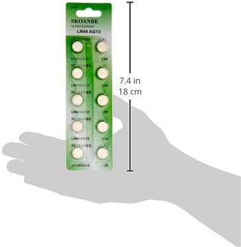 SKOANBE 10PCS AG13 LR44 303 A76 357 SR44 1.5V Battery Button Coin Cell Batteries