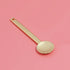 3Pcs Round Metal Cosmetic Spoon Spatulas Makeup Spatula Eye Cream Spoon Beauty Scoop Mini Spoon Makeup Beauty Spoons Mini Cosmetic Skincare Spatula for Home Salon, Golden