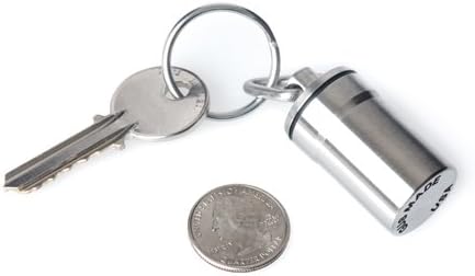 GUS Magnum Pill Fob, Made in USA, Stainless Steel Keychain Pill Holder