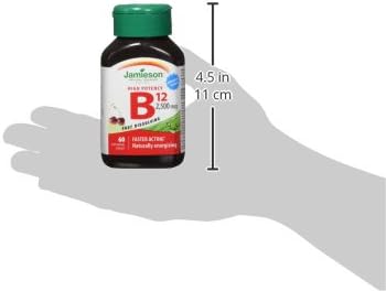 Jamieson Vitamin B12 2,500 mcg (METHYLCOBALAMIN), 60 Sublingual Tablets