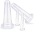 WaigN 4Pcs Transparent Massage Cupping Set Silicone Mini Facial Cups Face Massager Helper
