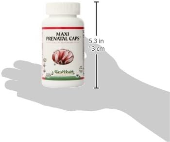 Maxi Health Prenatal Caps Multivitamins with Biotin and Iron, One a Day, 60 Count