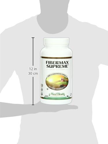 Maxi Health Fibermax Supreme – Vegetarian Psyllium Husk Capsules for Gentle Digestive and Gut Support – Kosher Fiber