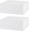 Large White Gift Box 2 Pcs, 13.5x11.8x4.7 Inches, Luxury Rectangle Gift Boxes with Magnetic Closure Lid for Gift