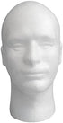 Male Wig Display Mannequin Head Stand, Styrofoam Foam, White