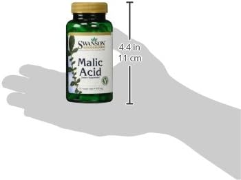 Swanson Malic Acid Natural Supplement, 100 Veggie Capsules, 600mg Each