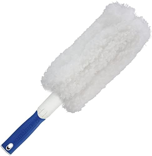 Unger Microfiber Wool Duster, Machine Washable, Compatible with Poles, Great for Dust & Pet Hair Cleaning Supplies