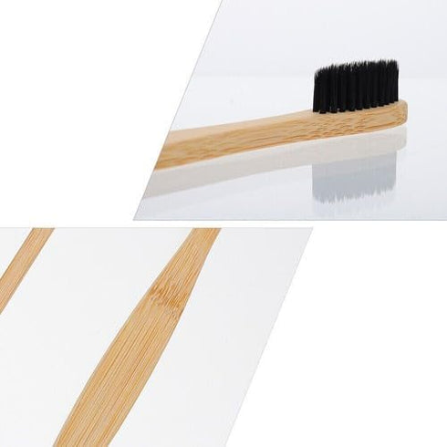 UCCKEYI 40-Pack 7in Black Bamboo Toothbrushes, Medium Bristles, Eco-Friendly & Biodegradable for Adults, Travel