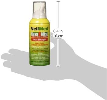 NeilMed NasaMist Hypertonic Extra Strength Saline Spray, Green, 4.5 fl oz
