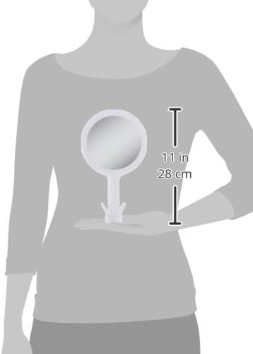Zadro Acrylic Hand Mirror with 1X - 5X Magnification, 7 Inch Acrylic Finish