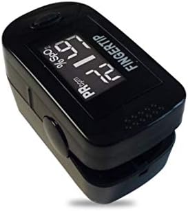 Concord BlackOx Fingertip Pulse Oximeter with Reversible Display, Carrying Case, Lanyard