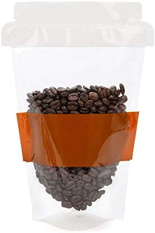 ClearBags Coffee Cup Shaped Pouch, 100 Count, Stand Up Food Packaging for Gifts & More