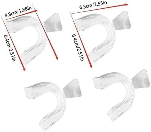 Zhuluck 4 Pcs Transparent Mouth Guard Silicone Grinding Guard Teeth Whitening Tray Sleeping Gum Shield for Sports