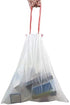 8 Gallon Drawstring Garbage Bags, White Kitchen Trash Bags, 120 Count