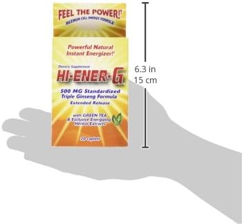 Hi-EnerG Triple Ginseng Energy Supplement, 500 mg, 20 Servings