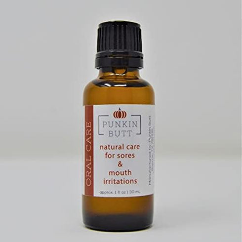Punkin Butt Oral Care 1 oz Glass Bottle, Chamomile, Clove, Peppermint, Natural, Vegan, Cruelty-Free
