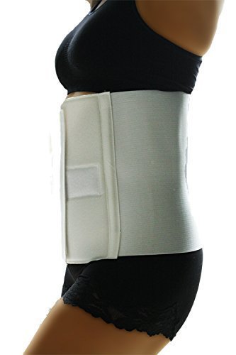 Abdominal Binder for Men and Women, Postpartum Wrap, Surgical Binder, Hernia Support, 12" High, 50"-62" Waist