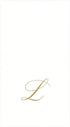 Caspari White Pearl Paper Linen Guest Towels, Monogram Initial, Pack of 24