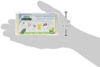 Stain Remover and Laundry Bar, Natural and Organic Ingredients, 220 grams, Targets Spit-Up and Soiled Clothing