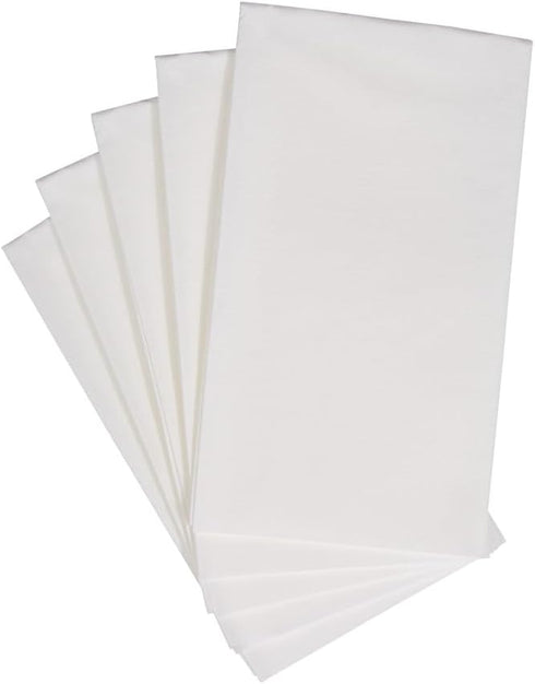 Packs 12 Caspari Paper Linen Solid Guest Towel Napkins in White - Four