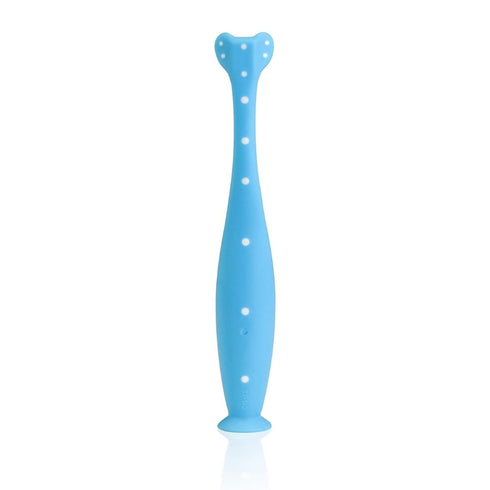 Frida Baby Triple-Angle Toothhugger Training Toddler Toothbrush, Cleans All Sides at Once, for 2 Years and Up, Blue
