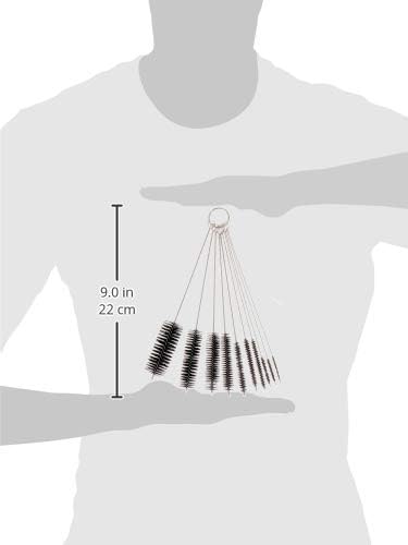 Pipe Cleaners Homewinner 8 inch Nylon Bottle Straw Cleaning Brush Set - Stainless Steel Handle Flexible Tube Brushes,