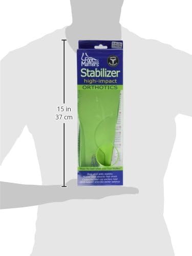 Stabilizer Orthotic Insoles by FootMatters - Large, Arch Support, Metatarsal and Heel Cradle, FSA/HSA Eligible