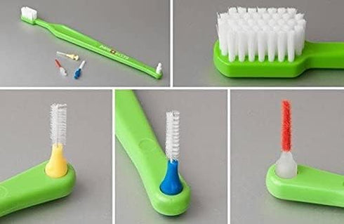 Paro S39 Toothbrush | Extra Sensitive with Soft Bristles | 5 Rows, 39 Tuft | Exchangeable Inter Space F | 6 Pack Multi