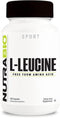 NutraBio 100% Pure L-Leucine - 180 Capsules for Muscle Recovery, Vegan, Non-GMO, Gluten Free