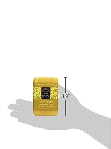 One With Nature Dead Sea Mineral Bar Soap, Lemon Verbena, 7 oz