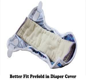 OsoCozy -100% 1 4x8x4 6-16 lb.) 1 Dozen Better Fit Unbleached Prefold Cloth Diapers Cotton, Gauze Weave, Sized for Tri
