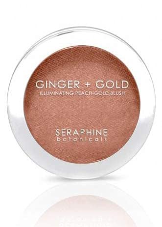 Seraphine Botanicals Ginger + Gold Illuminating Peach Frosting Blush, Vegan Cheek Color, 0.11 oz