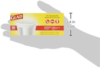 Glad Trash Bags, Small Garbage Bags - 4 Gallon White Trash Bag, 30 Count